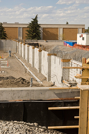 Construction on the Auditorium, later named the BYU-Idaho Center.