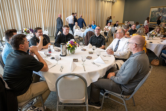President and Sister Meredith host a luncheon thanking those who helped in making his inauguration successful.