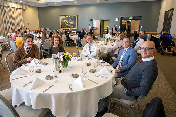 President and Sister Meredith host a luncheon thanking those who helped in making his inauguration successful.