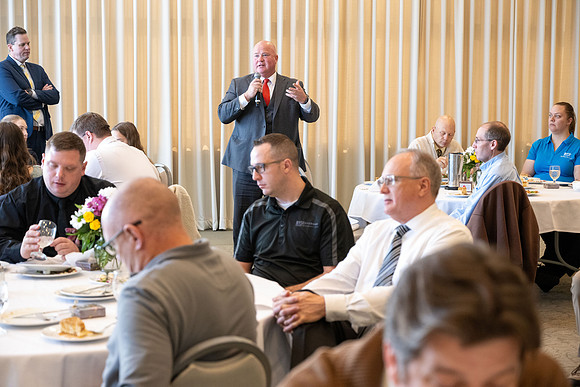 President and Sister Meredith host a luncheon thanking those who helped in making his inauguration successful.