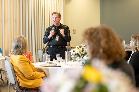 President and Sister Meredith host a luncheon thanking those who helped in making his inauguration successful.