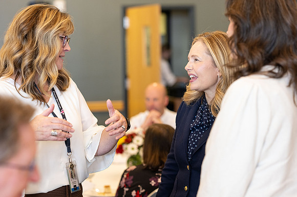 President and Sister Meredith host a luncheon thanking those who helped in making his inauguration successful.