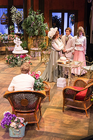 The cast of Brigham Young University-Idaho's production of "The Importance of Being Earnest" pose scenes and moments from the performance.