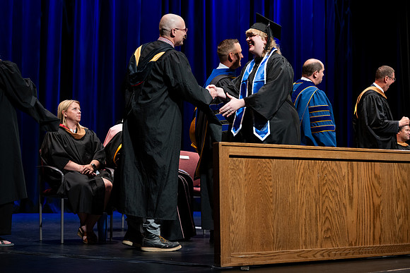 Graduates during convocation for the College of Performing and Visual Arts.