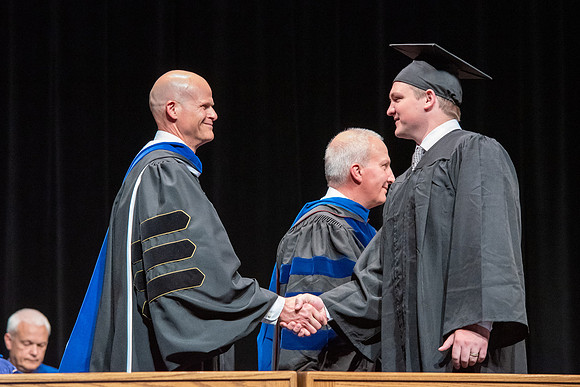 Graduates during convocation of the College of Physical Sciences and Engineering.
