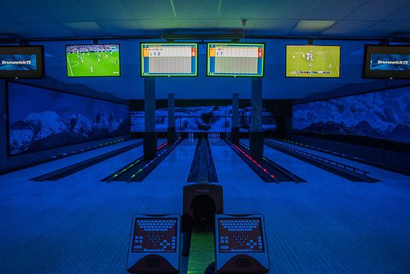 BYU-Idaho bowling alley The Strike Zone re-opening. President Eyring first shot. Sept 2018