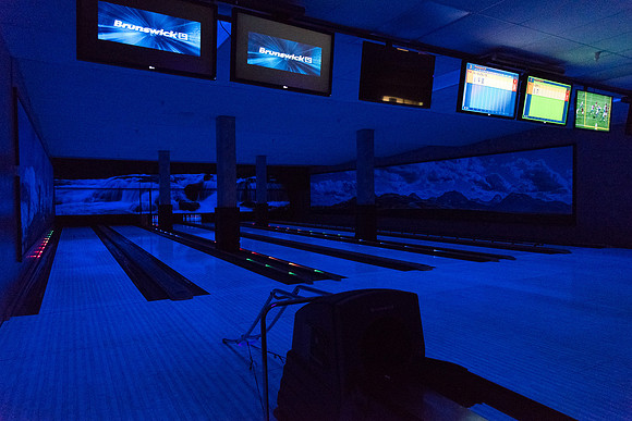 The Strike Zone bowling alley opening in the Manwaring Center.