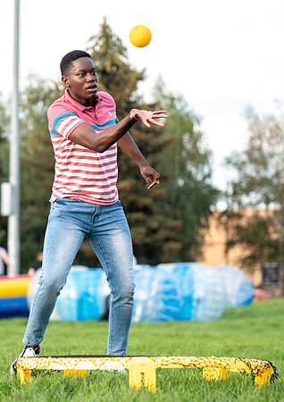 Students at the Summer BBQ.