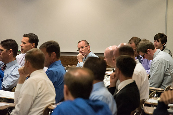 "To Bear them up", Fall Faculty Conference in the Hinckley Building. Neal Ricks teaches "Agency in Education". Sept 2018