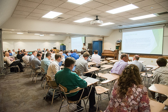 "To Bear them up", Fall Faculty Conference in the Hinckley Building. Neal Ricks teaches "Agency in Education". Sept 2018