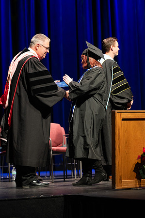 Graduates during convocation for the College of Academic Success & Interdisciplinary Studies. Speakers: Kevin Brower, Jenna Kate Wilson, Tyler Christensen