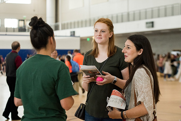 New students visit with representatives from the various campus organizations and have the opportunity to sign-up and participate.
