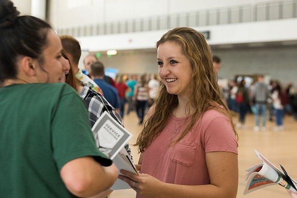 New students visit with representatives from the various campus organizations and have the opportunity to sign-up and participate.