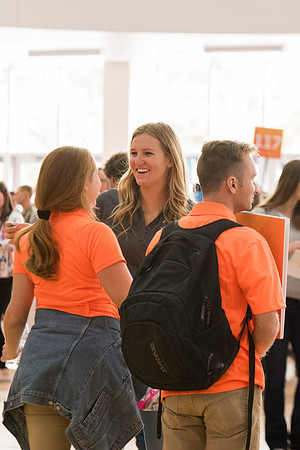 New students visit with representatives from the various campus organizations and have the opportunity to sign-up and participate.