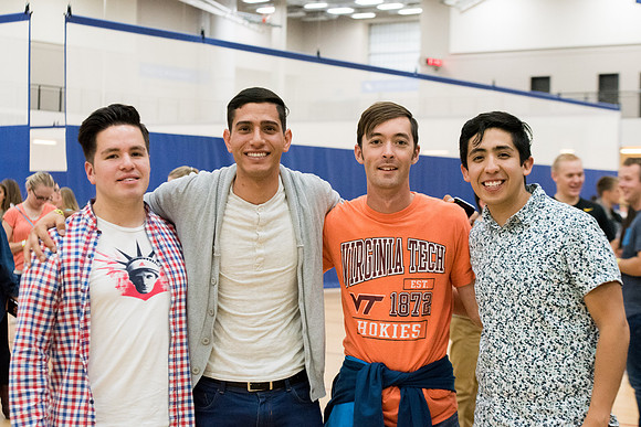 Students enjoy Saturday night with friends before school starts.