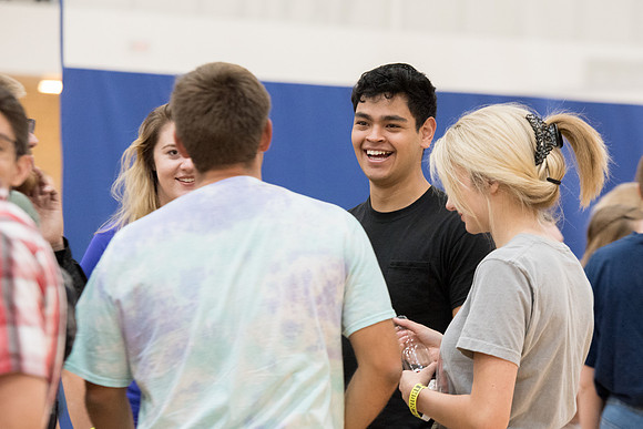 Students enjoy Saturday night with friends before school starts.
