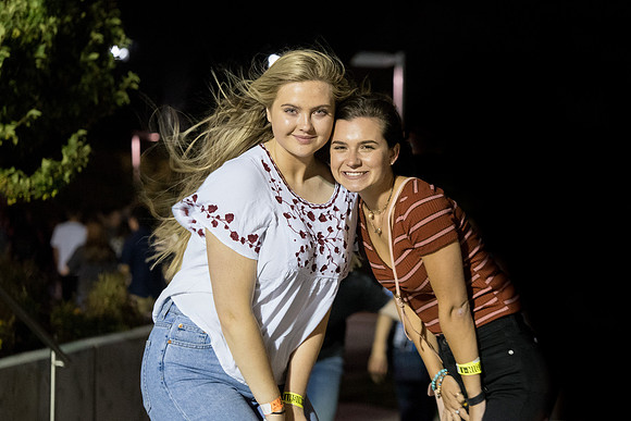 Students enjoy Saturday night with friends before school starts.