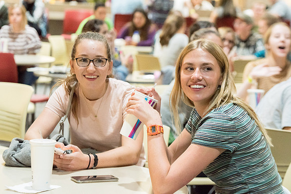 Students enjoy Saturday night with friends before school starts.