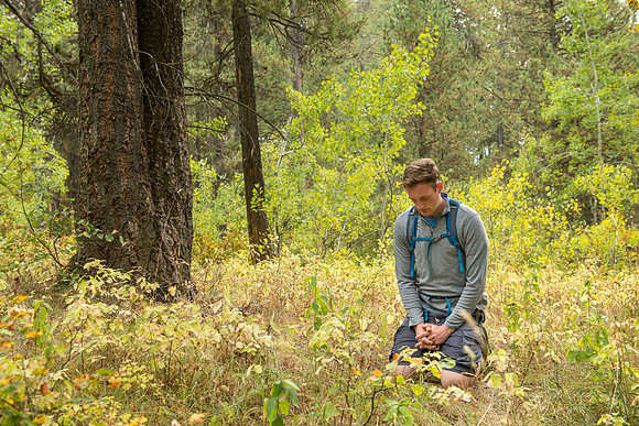 Taylor Olsen shares an experience he had while hiking one day for a video to be used during devotional.