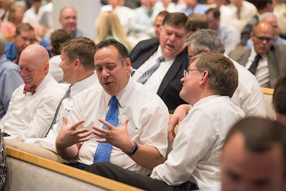 Faculty Meeting for the start of Fall semester 2018.