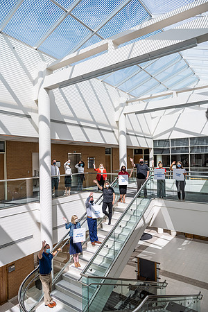 Amy LaBaugh reviews the various measures put in place to help reduce the spread of COVID-19 on campus.