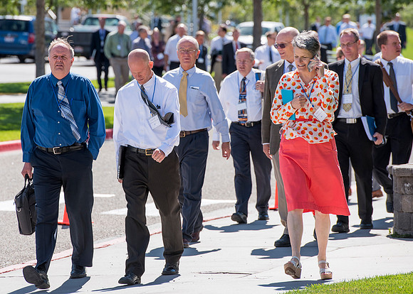 Faculty members come together in preparation of the new school year.