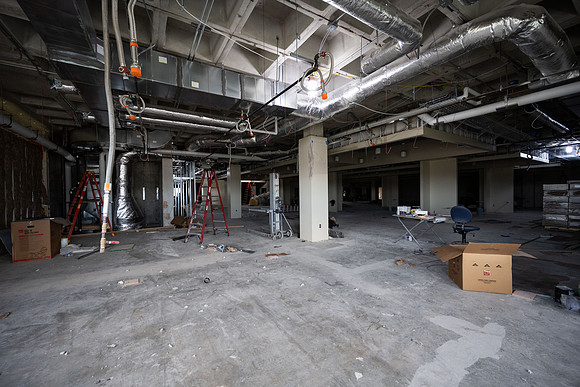 Construction progress for the David O McKay Library