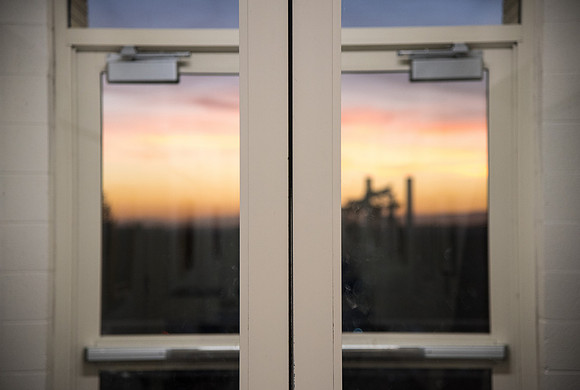 Sunset view from campus.