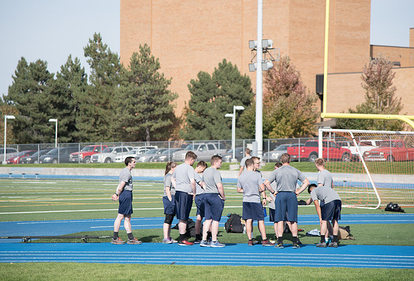 Students try out after school for the track team.