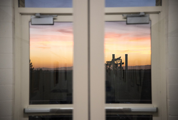 Sunset view from campus.