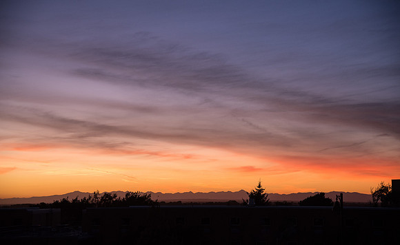 Sunset view from campus.