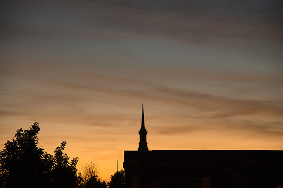 Sunset view from campus.