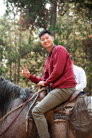 BYUI students go horseback riding at Harriman State Park in the summer of 2021.