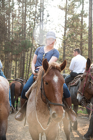 BYUI students go horseback riding at Harriman State Park in the summer of 2021.