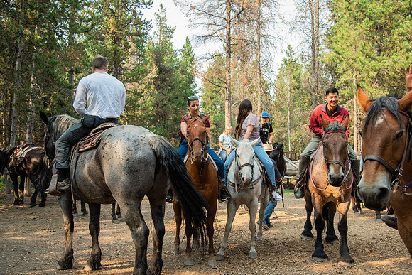BYUI students go horseback riding at Harriman State Park in the summer of 2021.