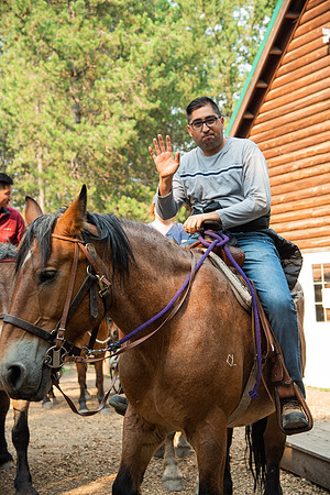 BYUI students go horseback riding at Harriman State Park in the summer of 2021.