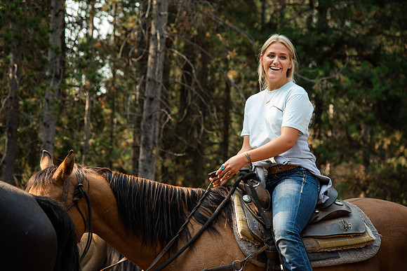 BYUI students go horseback riding at Harriman State Park in the summer of 2021.