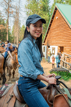 BYUI students go horseback riding at Harriman State Park in the summer of 2021.