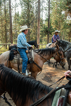BYUI students go horseback riding at Harriman State Park in the summer of 2021.