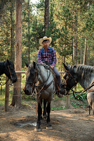 BYUI students go horseback riding at Harriman State Park in the summer of 2021.