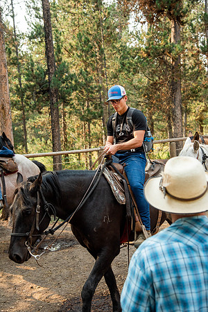 BYUI students go horseback riding at Harriman State Park in the summer of 2021.