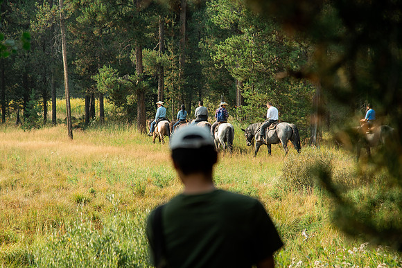 BYUI students go horseback riding at Harriman State Park in the summer of 2021.