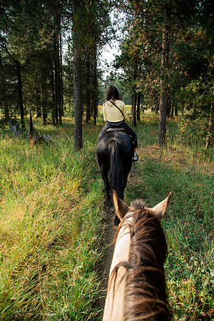 BYUI students go horseback riding at Harriman State Park in the summer of 2021.