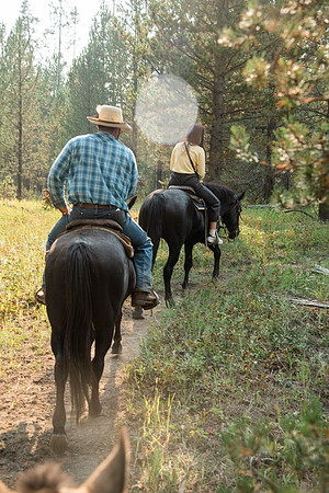 BYUI students go horseback riding at Harriman State Park in the summer of 2021.