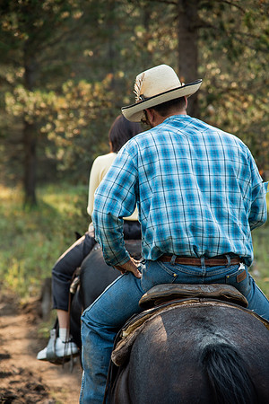 BYUI students go horseback riding at Harriman State Park in the summer of 2021.