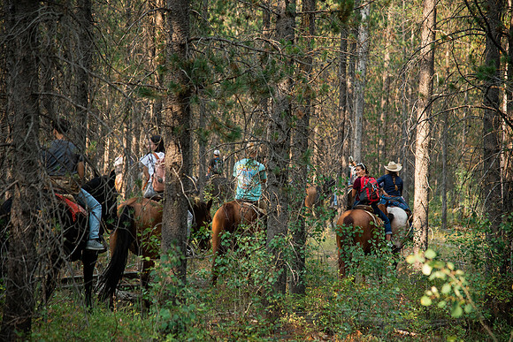 BYUI students go horseback riding at Harriman State Park in the summer of 2021.