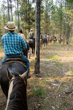 BYUI students go horseback riding at Harriman State Park in the summer of 2021.