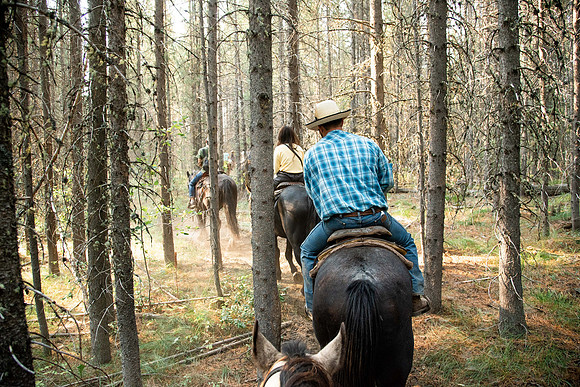 BYUI students go horseback riding at Harriman State Park in the summer of 2021.