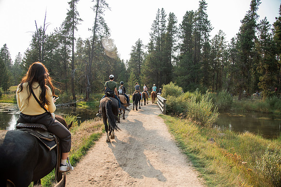 BYUI students go horseback riding at Harriman State Park in the summer of 2021.