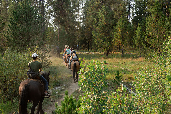 BYUI students go horseback riding at Harriman State Park in the summer of 2021.